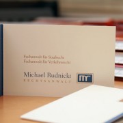 Visitenkarte von Michael Rudnicki, Anwalt für Strafrecht in Berlin